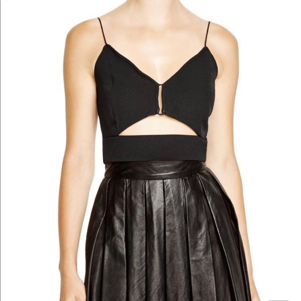 Endless Rose CUTOUT Black CROP TOP M
